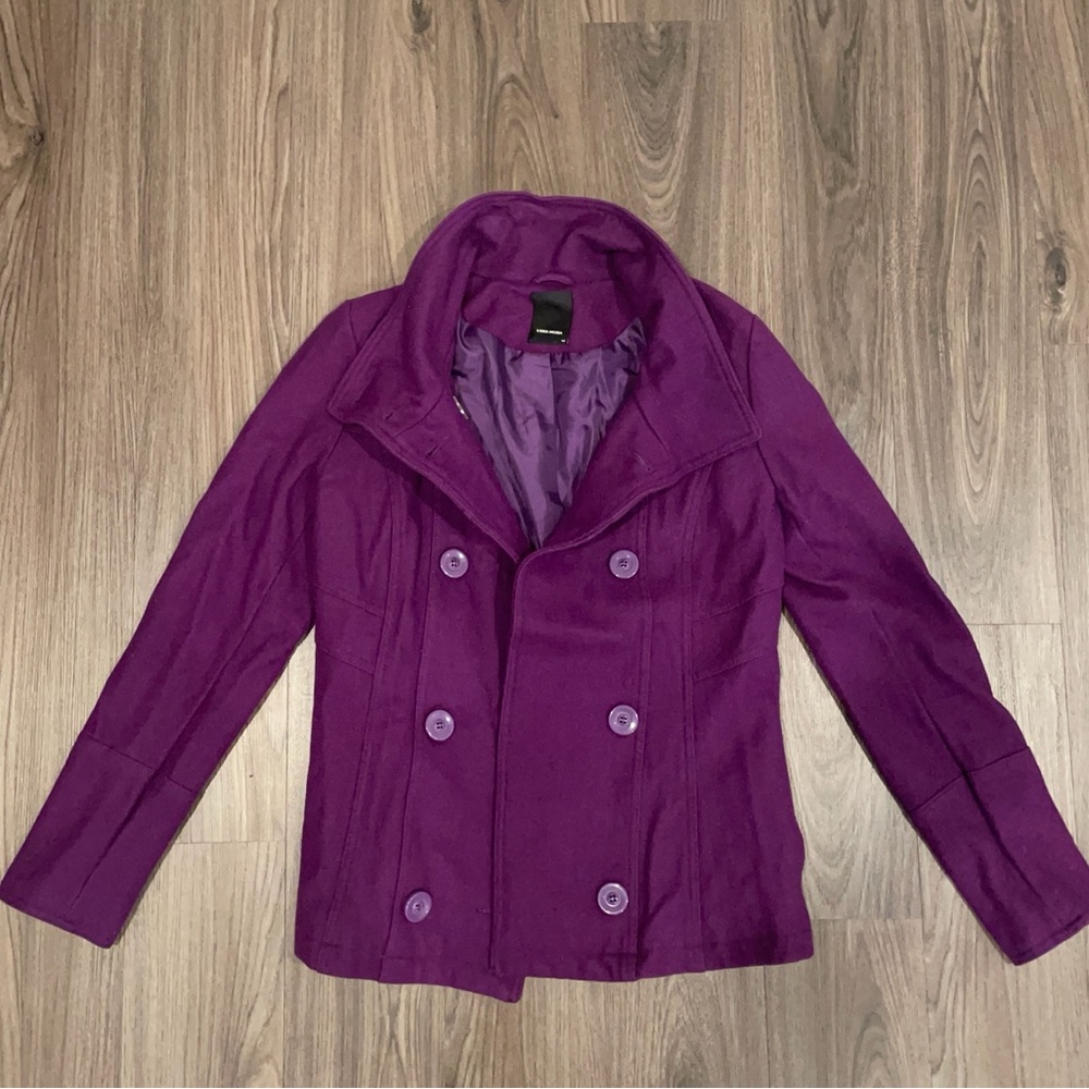 Vero Moda Women's Rich Purple Pea Coat